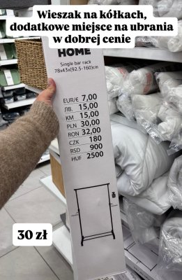 Wieszak na kółkach promocja w Pepco