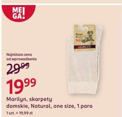 Skarpety damskie Marilyn Natural promocja w Rossmann