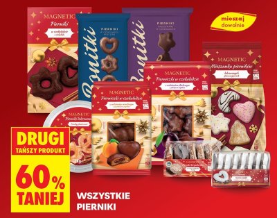 Wszystkie pierniki drugi -60% taniej promocja w Biedronka
