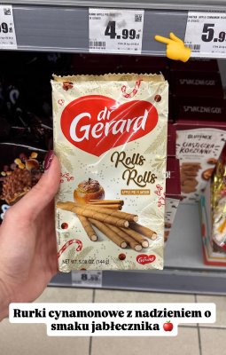 Rurki cynamonowe z nadzieniem o smaku jabłecznika promocja w Intermarche