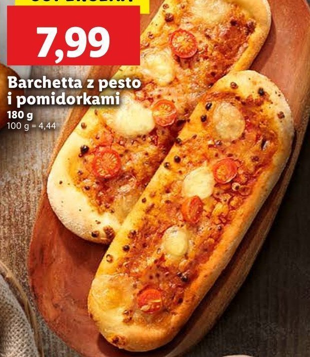 Barchetta z pesto i pomidorami promocja