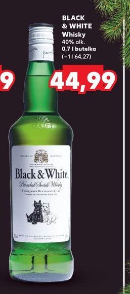 Whisky BLACK & WHITE promocja w Kaufland