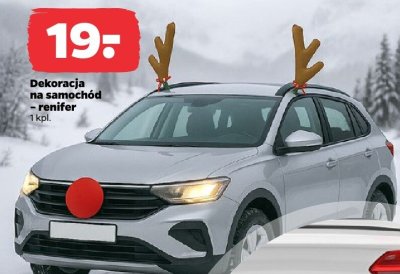 Dekoracja na samochód - renifer promocja w Netto