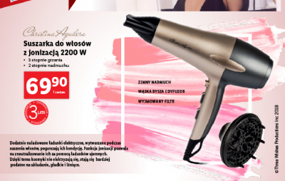 Suszarka do w艂os贸w 2200 w Christina backstage by christina aguilera promocja