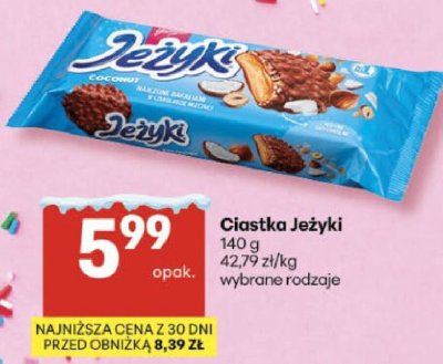 Ciastka Jeżyki promocja w Delikatesy Centrum