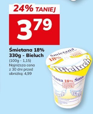 Śmietana 18% 330g - Bieluch promocja w Hitpol