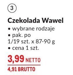 Czekolada Wawel wybrane rodzaje promocja w Makro