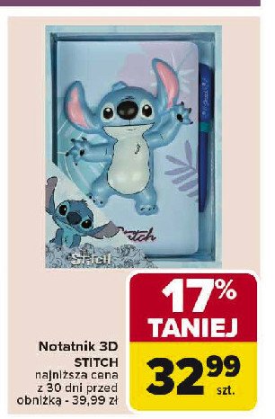 Notatnik 3d stitch promocja w Carrefour Market