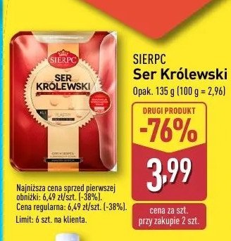 Ser królewski Sierpc promocja w Aldi