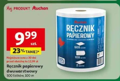 Ręcznik papierowy dwuwarstwowy Auchan promocja w Auchan