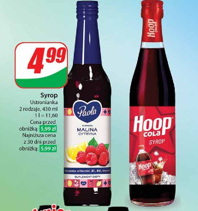 Syrop cola Paola promocja