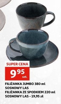 Filiżanka ceramiczna 220 ml ze spodkiem sosnowy las Altom design promocja