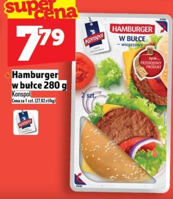 Hamburger w bułce 280 g promocja w TOPAZ