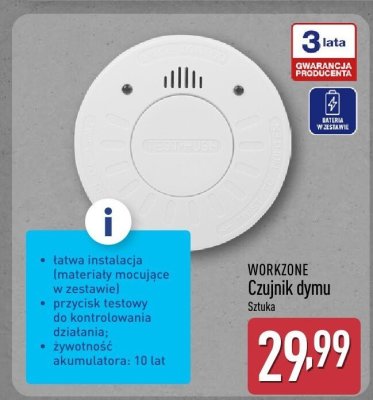 Czujnik dymu WORKZONE promocja w Aldi