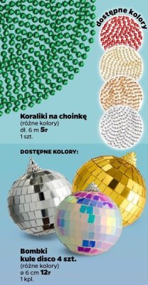 Koraliki na choinkę promocja w Netto