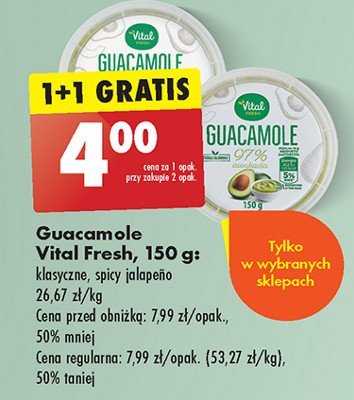 Guacamole spicy jalapeno Vital fresh promocja
