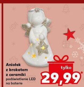 Aniołek z brokatem led promocja