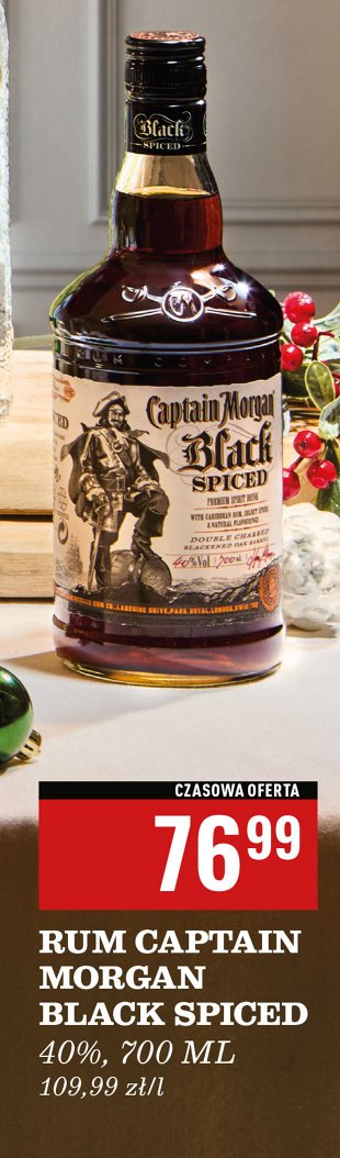 Rum Captain morgan black spiced promocja w Biedronka