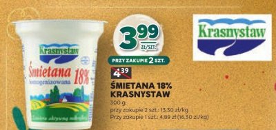 Śmietana 18% Krasnystaw promocja w Stokrotka