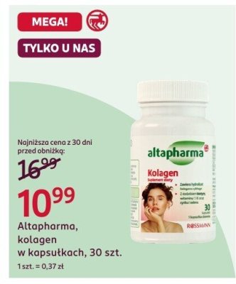 Kolagen w kapsułkach 30 szt. promocja w Rossmann