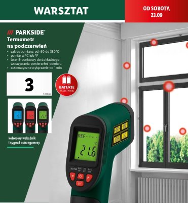 Termometr na podczerwień Parkside promocja