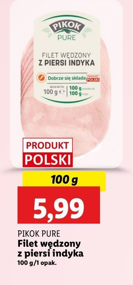 Filet wędzony z piersi indyka Pikok pure promocja