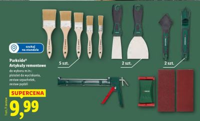 Artykuły remontowe: zestaw szpachelek promocja w Lidl