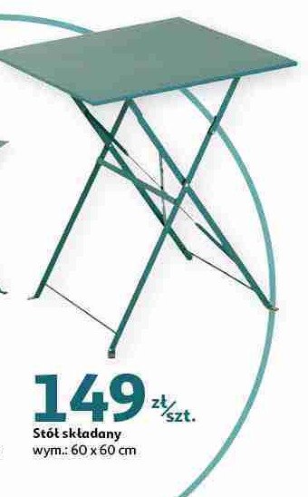 Stolik składany 60 x 60 cm Garden star promocja w Auchan