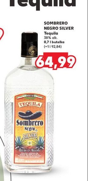 Tequila Sombrero negro silver promocja w Kaufland