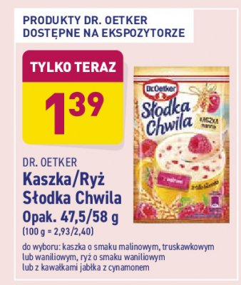 Mleczny ryż waniliowy Dr. oetker słodka chwila promocja
