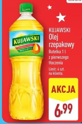 Olej rzepakowy KUJAWSKI promocja w Aldi