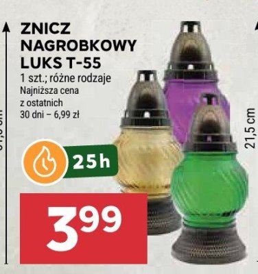 Znicz nagrobkowy T-55 promocja w Stokrotka