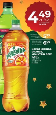Napój Mirinda Orange, Mountain Dew 0,85 L promocja w Duży Ben