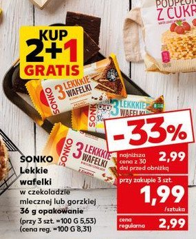 Lekkie kanapki z owsem w mlecznej czekoladzie Sonko kids promocja