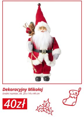 Dekoracyjny Mikołaj promocja w KiK