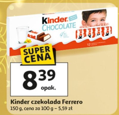 Czekolada Kinder Ferrero 150 g promocja w Auchan