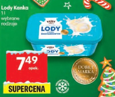 Lody Kanka wybrane rodzaje promocja w Delikatesy Centrum