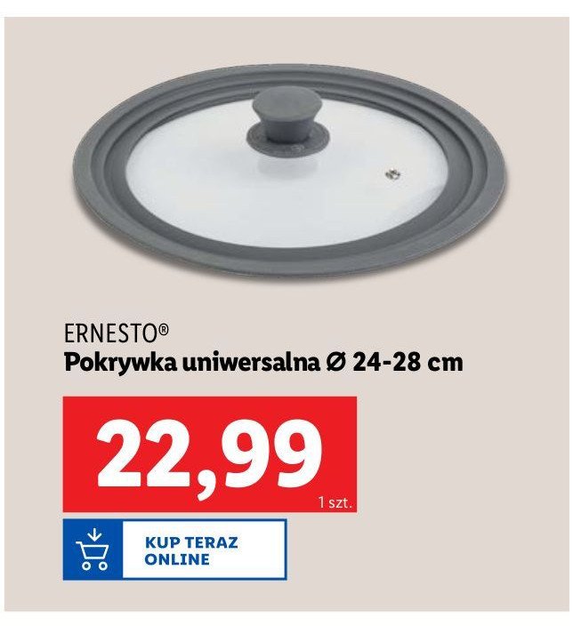 Pokrywka uniwersalna 24-28 cm Ernesto promocja