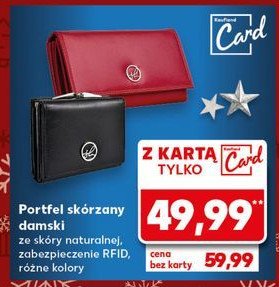 Portfel skórzany damski promocja w Kaufland