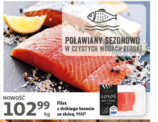 Filet z dzikiego 艂ososia ze sk贸r膮 promocja