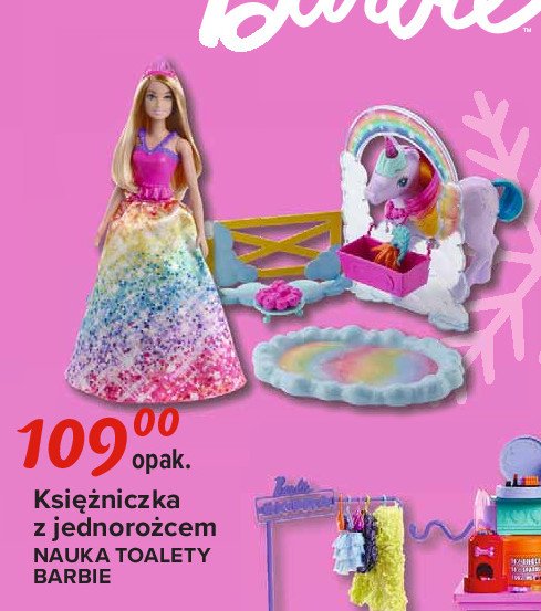 Lalka księżniczka z jednorożcem Barbie promocja