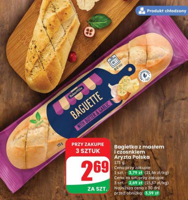 Bagietka z masłem i czosnkiem Aryzta Polska promocja w Dino