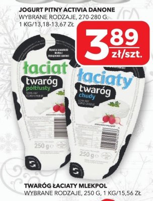 Twaróg łaciaty Mlekpol wybrane rodzaje promocja w Top Market