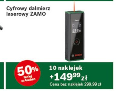 Cyfrowy dalmierz laserowy ZAMO  promocja w Auchan