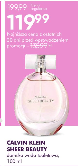 Woda toaletowa Calvin klein sheer beauty promocja