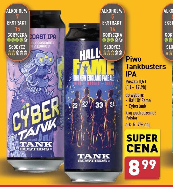 Piwo Tankbusters hall od fame promocja w Aldi