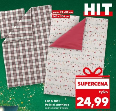 Pościel satynowa 160x200 + 2x 70x80 cm LIV & BO promocja w Kaufland
