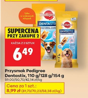 Przysmak Pedigree Dentastix, 110 g/128 g/154 g promocja w Biedronka