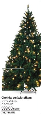 Choinka ze światełkami 210 cm 300 LED promocja w Makro