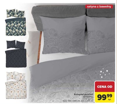 Komplet pościeli różne wzory DETEXPOL promocja w Carrefour